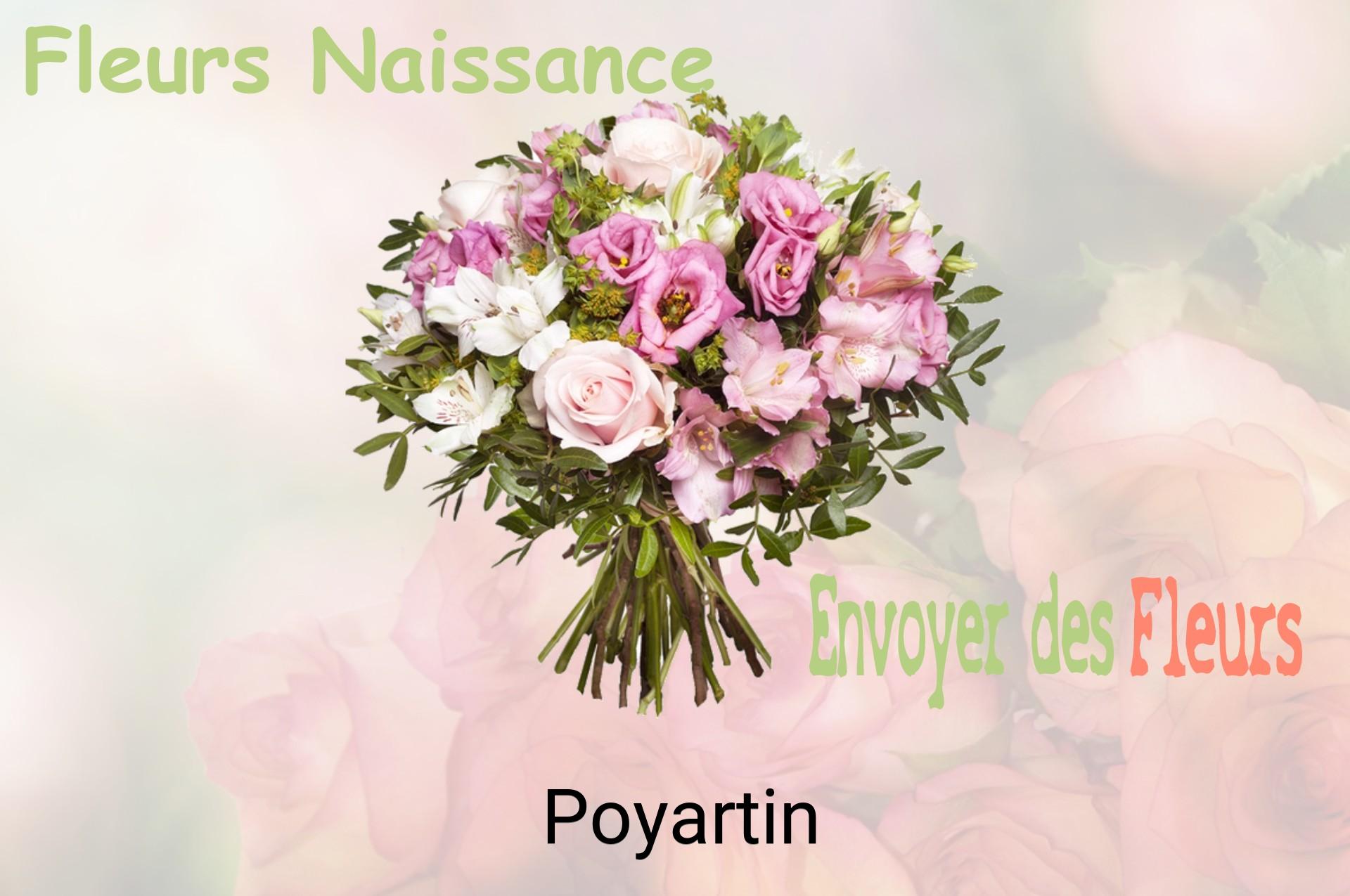 Bouquet de fleurs de naissance livré à Poyartin